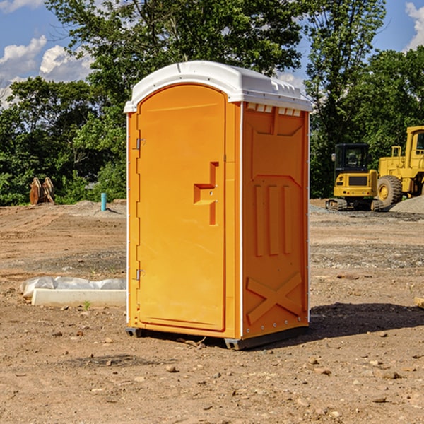 how often are the porta potties cleaned and serviced during a rental period in Nisland